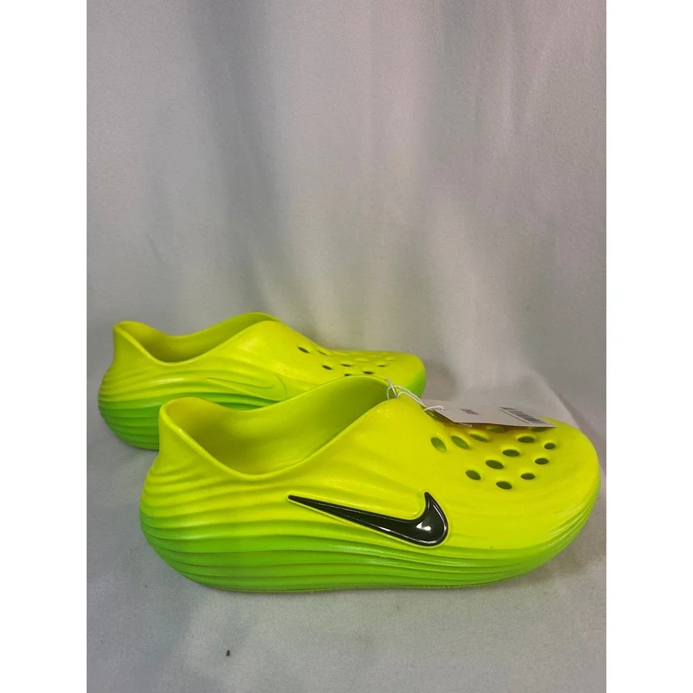 Nike ReactX Rejuven8 Mens 10 Green Strike Volt Black Clogs HV5060-300 NEW‎